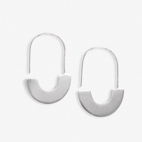 Maggie Half Circles Hoop Earrings Silver – INK+ALLOY LLC