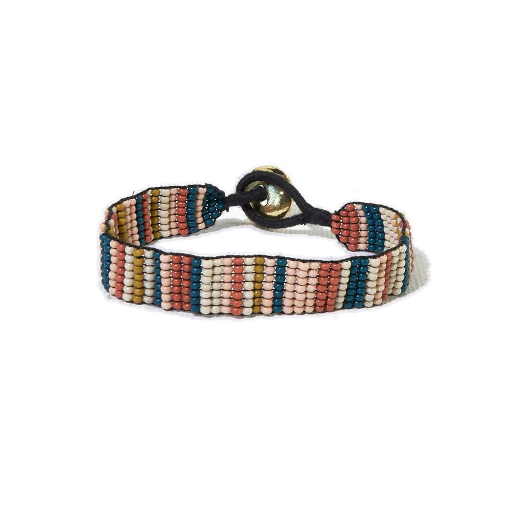 Margot Vertical Stripes Beaded Bracelet Desert Bracelet