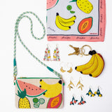 Mary Banana Beaded Coin Purse Yellow Coin Purse