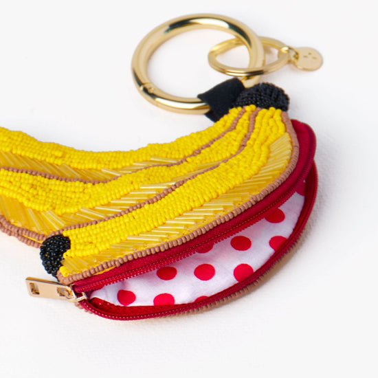 Mary Banana Beaded Coin Purse Yellow – INK+ALLOY LLC