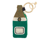 Mary Champagne Bottle Beaded Coin Purse Green Coin Purse