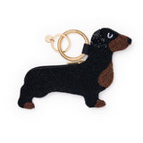 Mary Dachshund Beaded Coin Purse Black Coin Purse