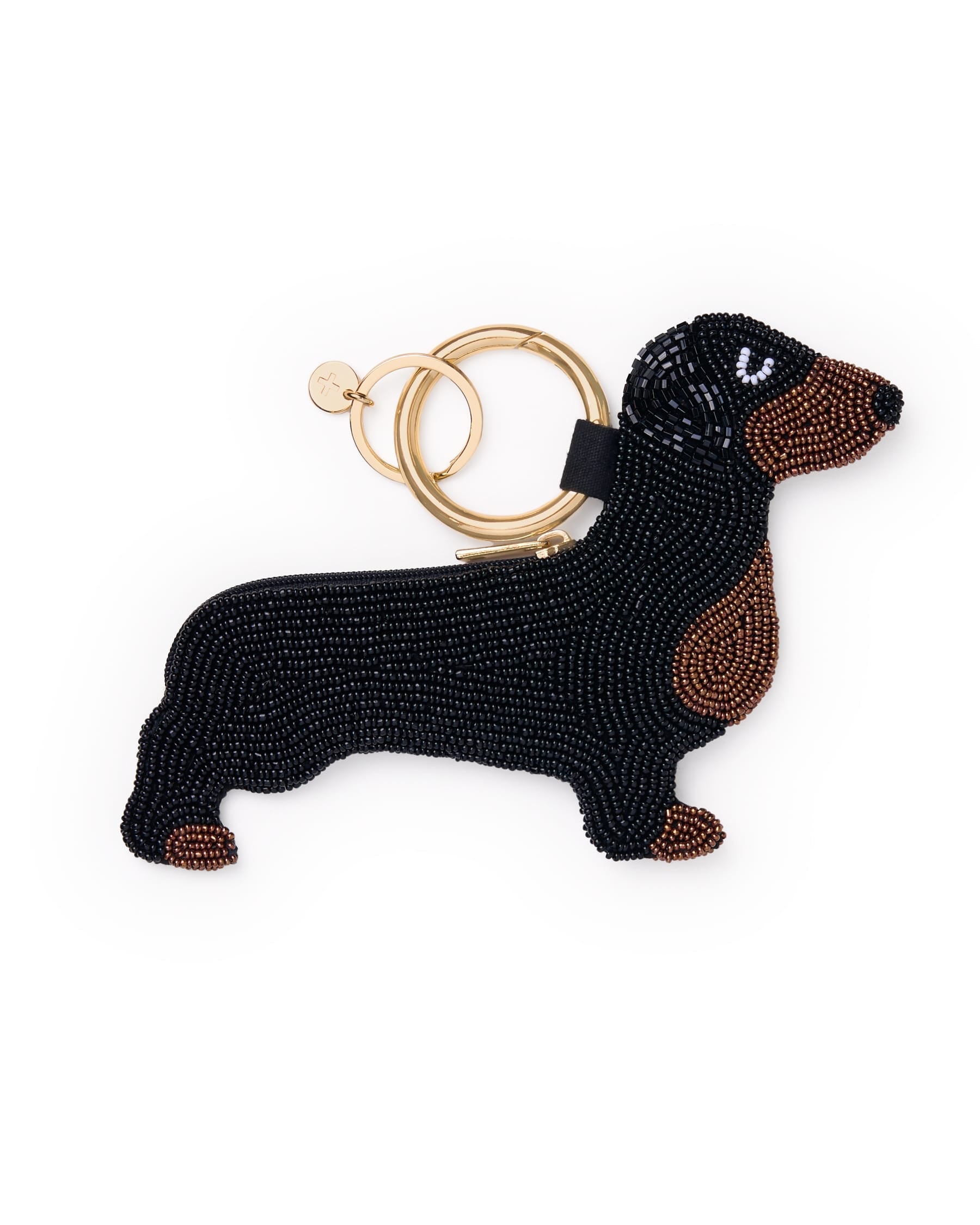 Mary Dachshund Beaded Coin Purse Black Coin Purse