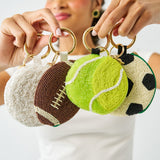 Mary Football Beaded Coin Purse Brown Coin Purse