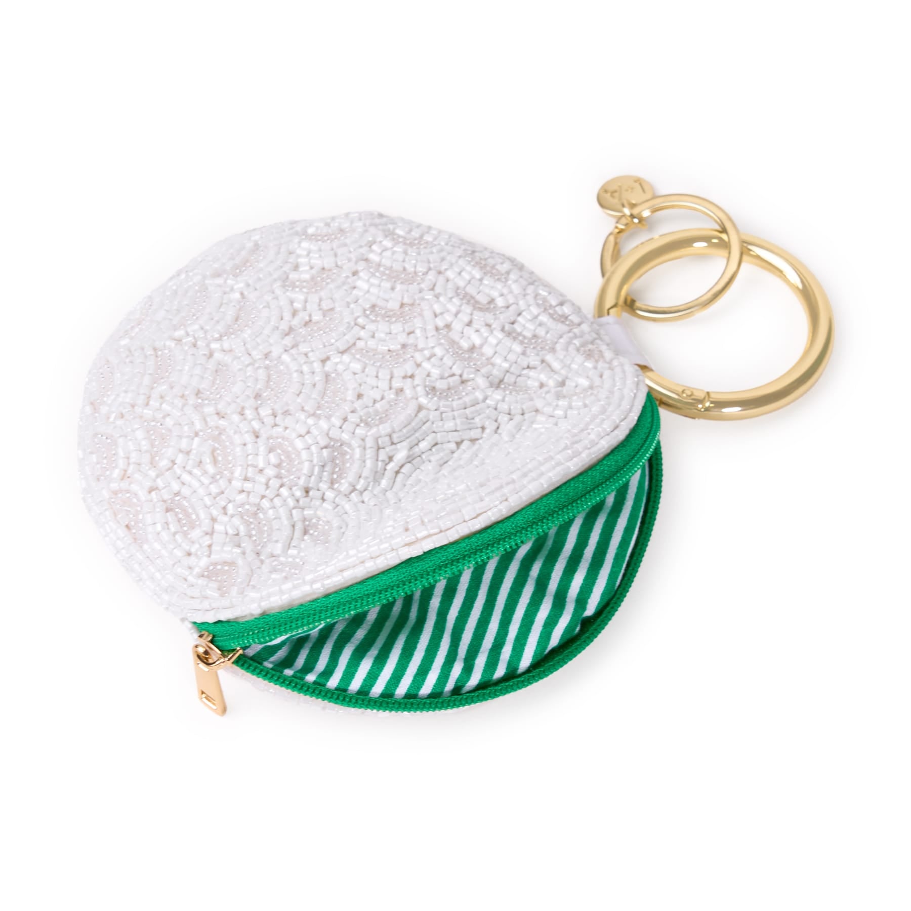 Mary Golf Beaded Coin Purse White Coin Purse