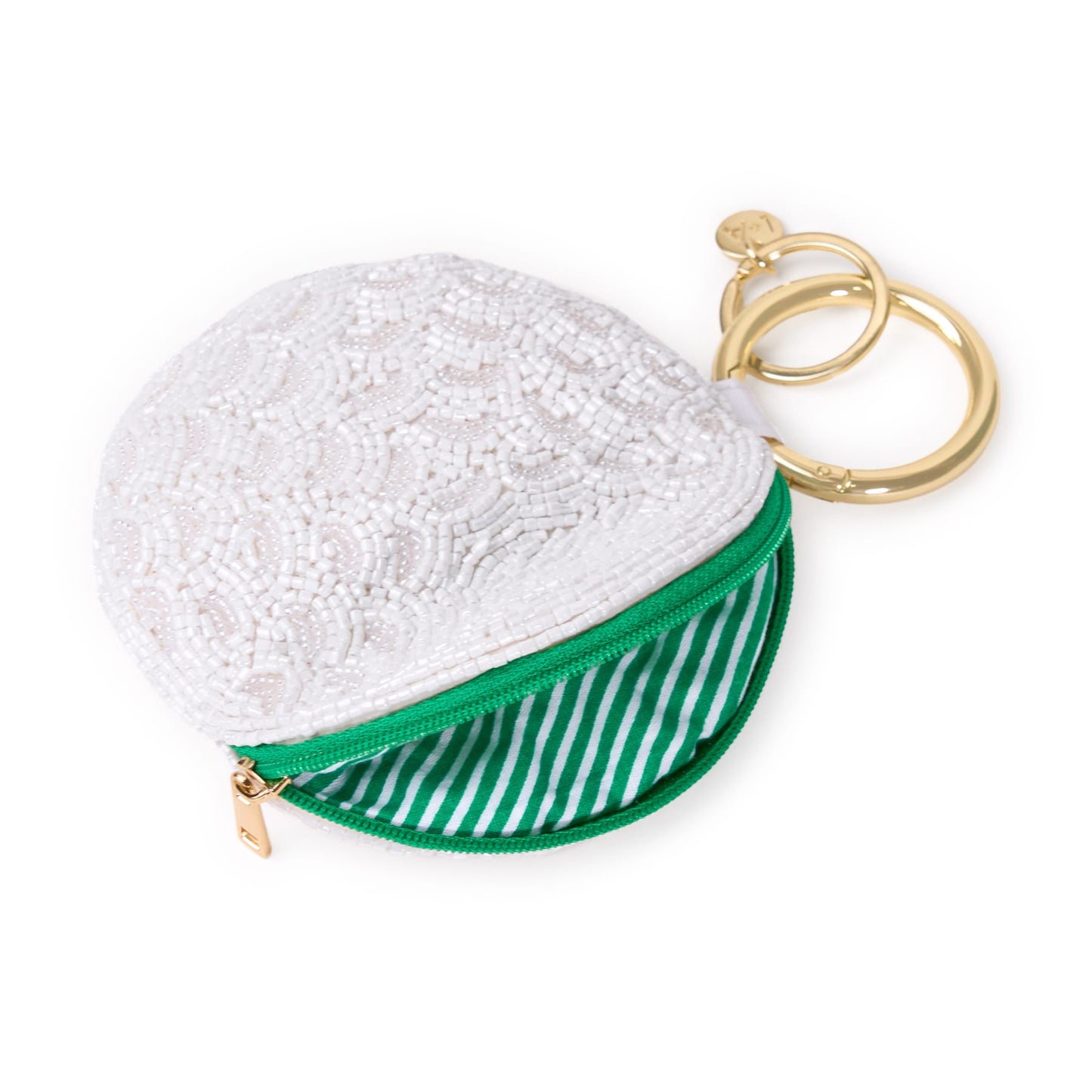 Mary Golf Beaded Coin Purse White Coin Purse