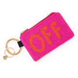 Mary Hands Off Beaded Coin Purse Orange Coin Purse