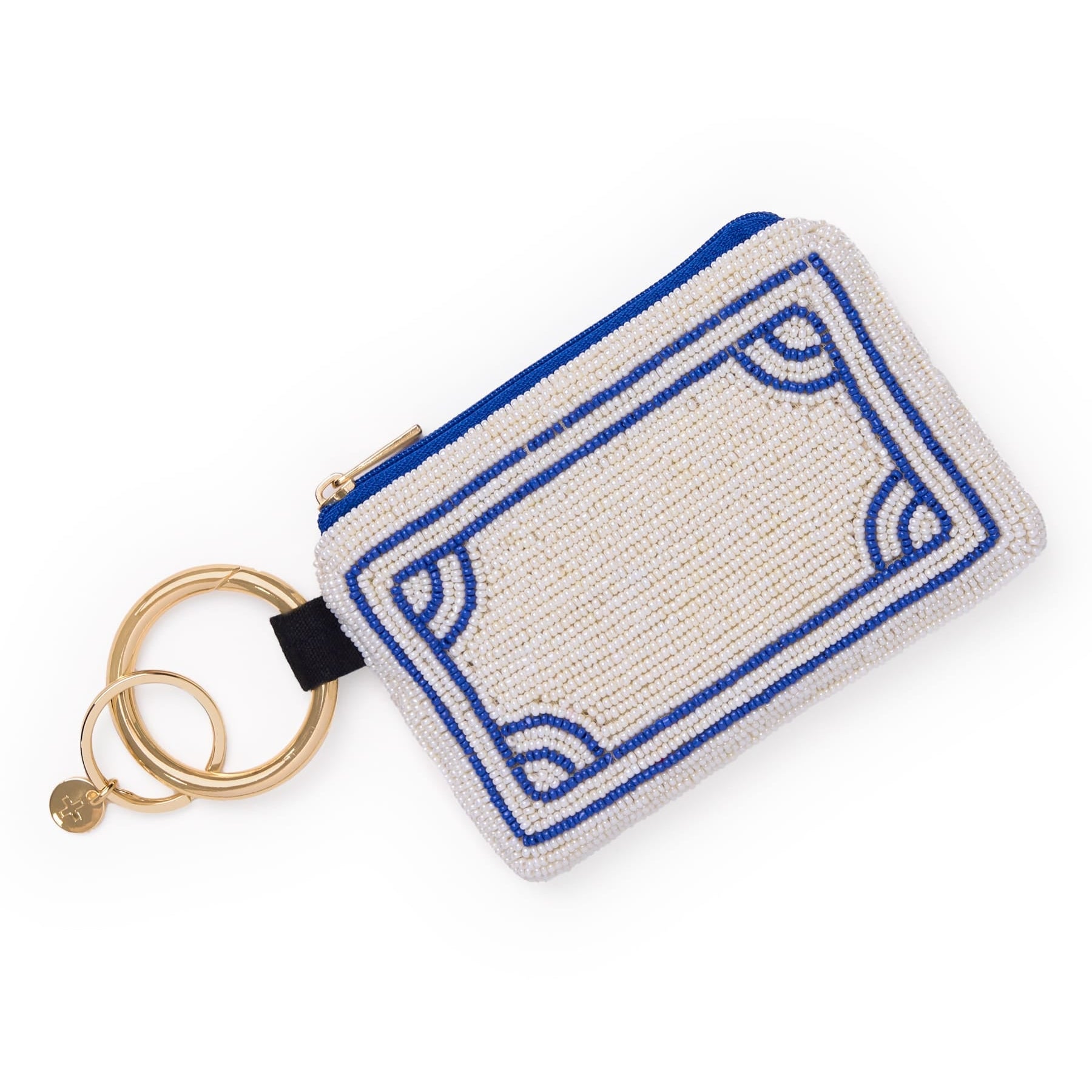 Mary Mahjong Beaded Coin Purse Ivory Bag