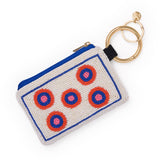 Mary Mahjong Beaded Coin Purse Ivory Bag