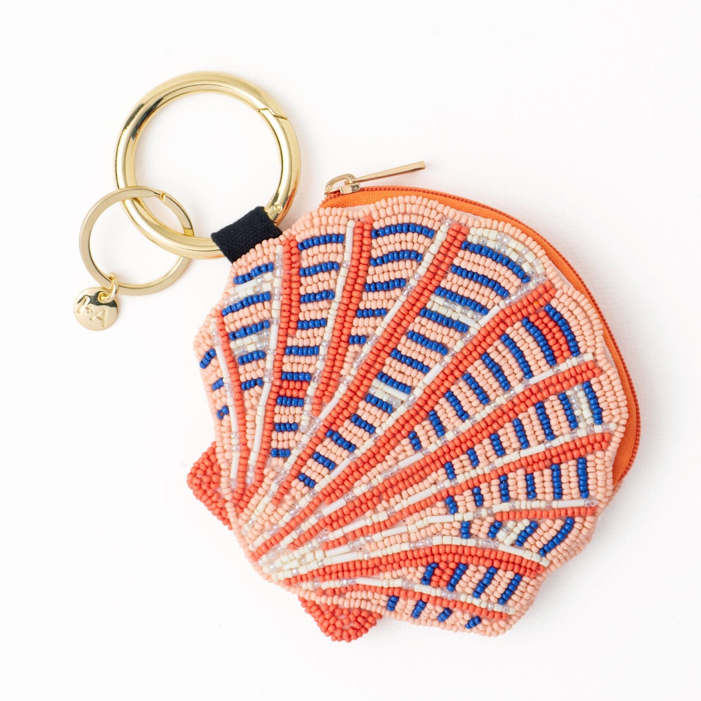 Mary Shell Beaded Coin Purse Coral Coin Purse
