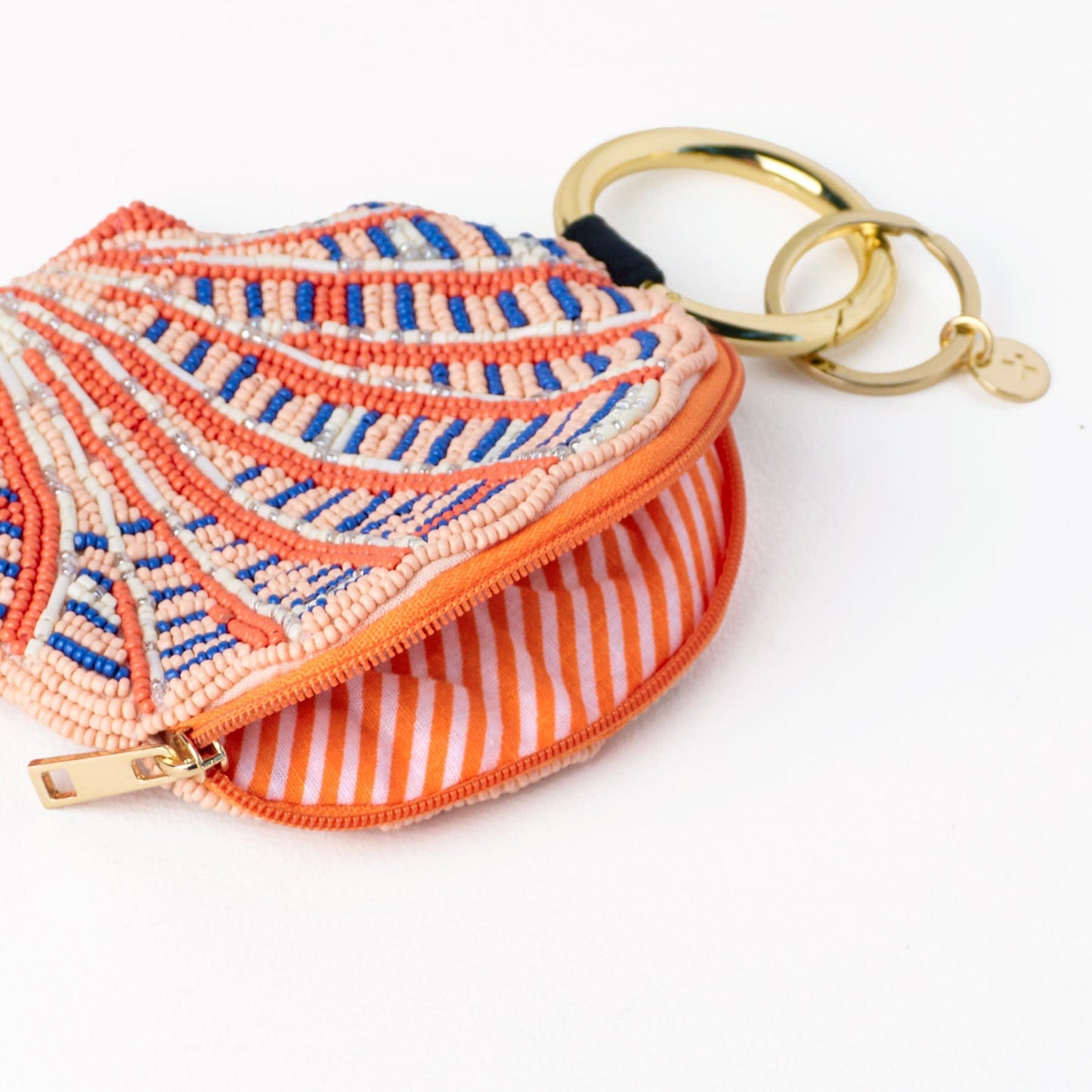 Mary Shell Beaded Coin Purse Coral Coin Purse