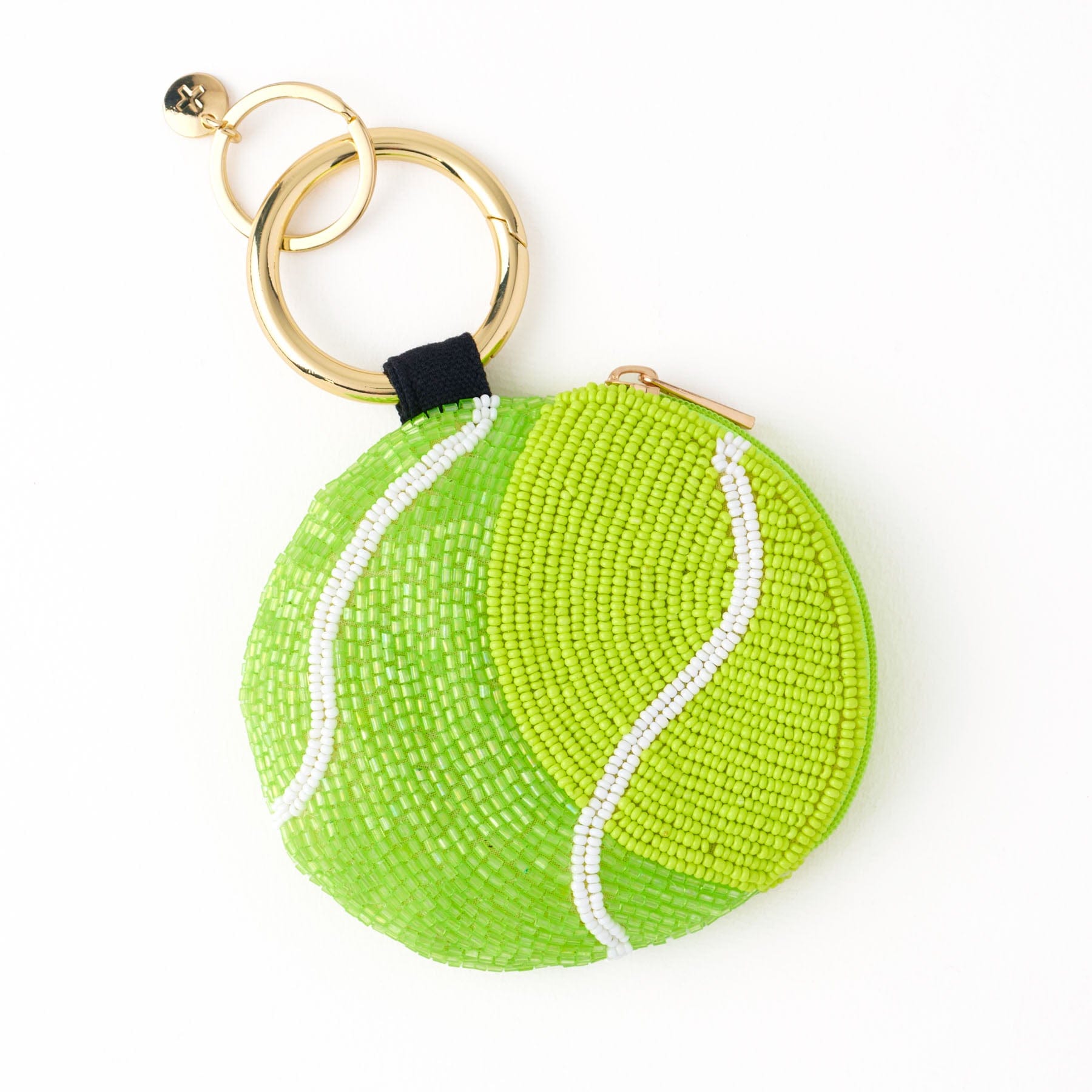 Mary Tennis Ball Beaded Coin Purse Bright Yellow + Green Coin Purse