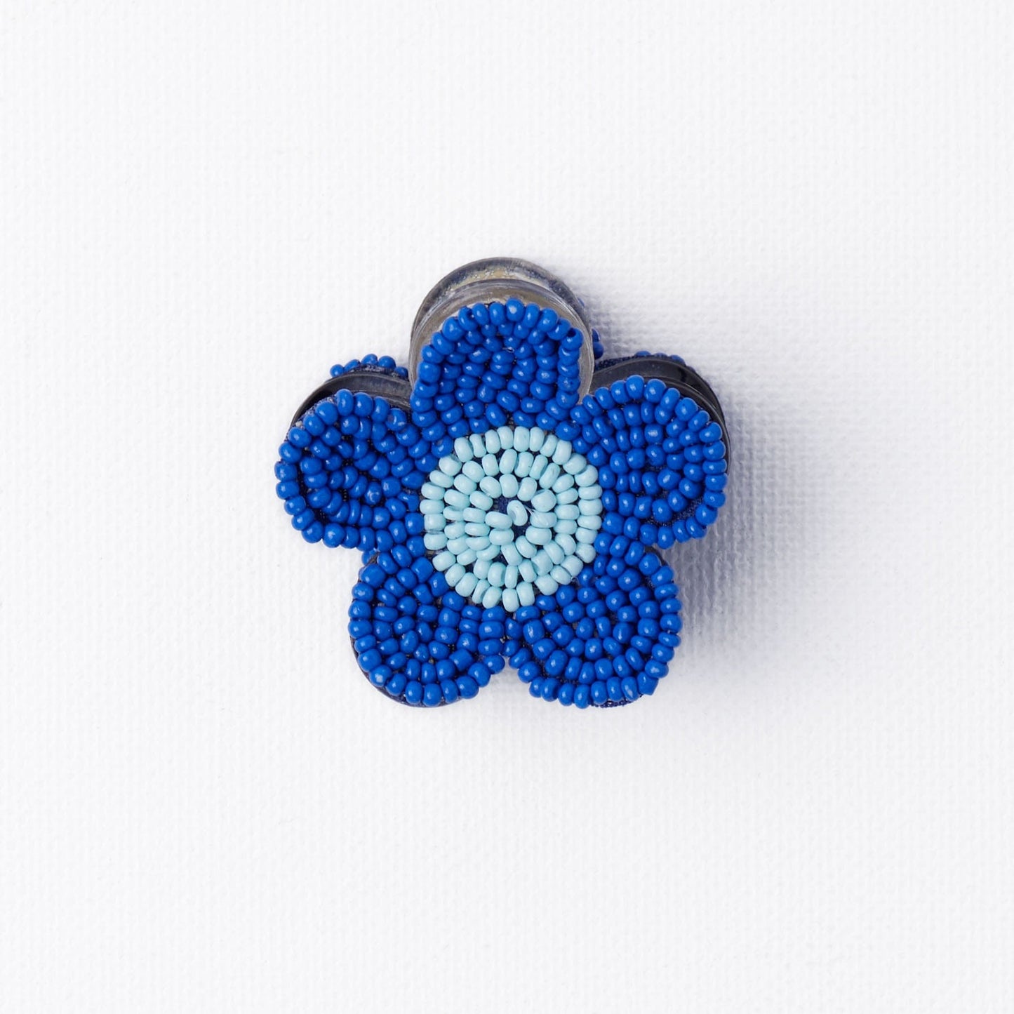 Molly Flower Beaded Hair Claw Clip Lapis + Light Blue Claw