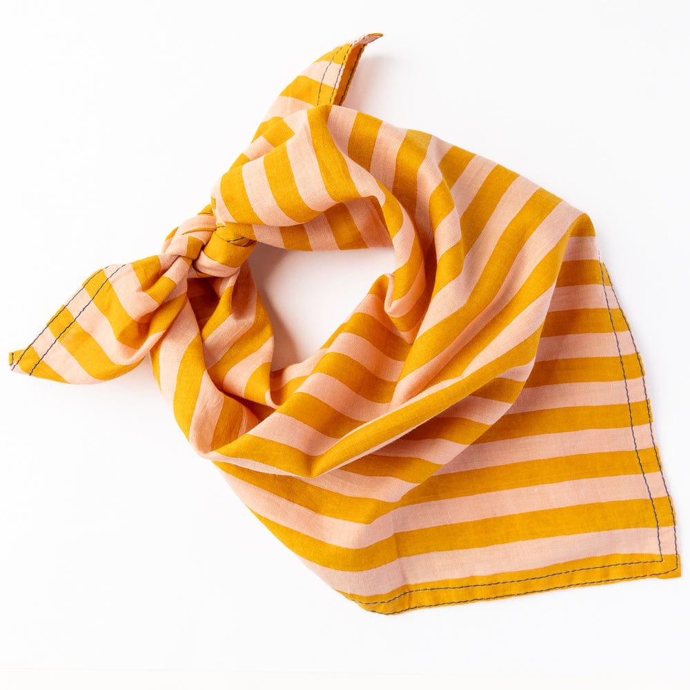 Naomi Bandana Stripe Blush Mustard Bandana