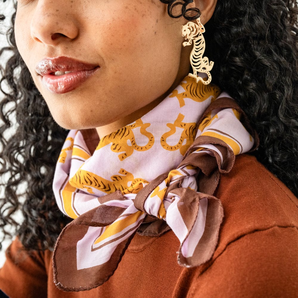 Olivia Square Scarf Bow Print Scarf