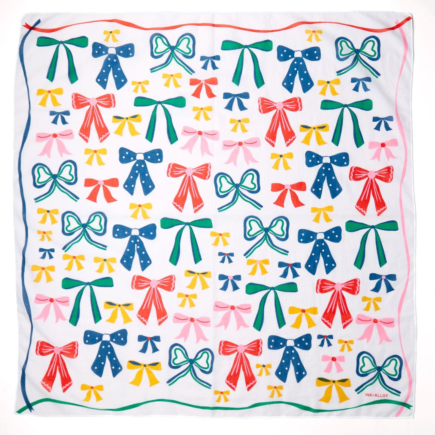 Olivia Square Scarf Bow Print Scarf