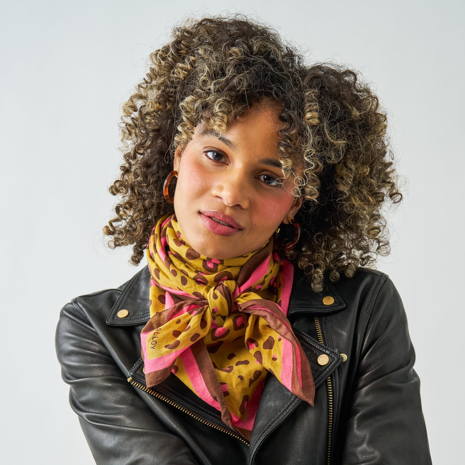 Olivia Square Scarf Cheetah Print 36x36 Scarf