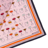 Olivia Square Scarf Cocktail Print 36x36 Scarf