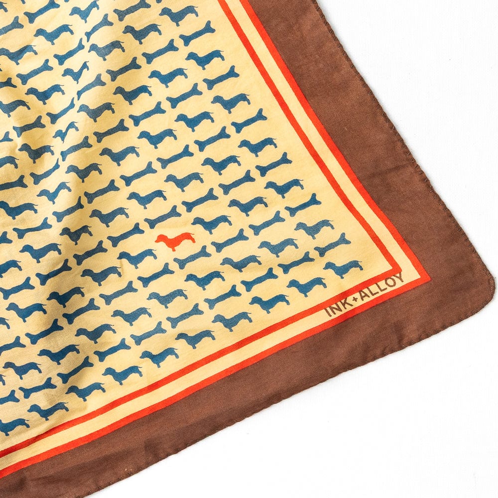 Olivia Square Scarf Dachshund Print Scarf