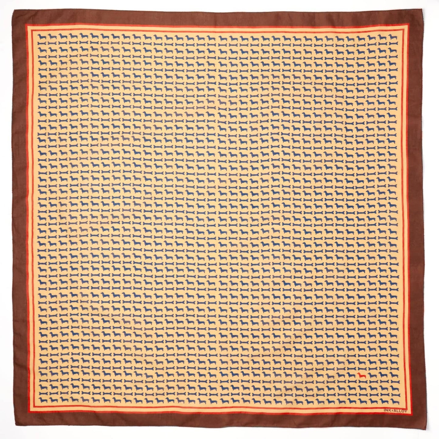 Olivia Square Scarf Dachshund Print Scarf