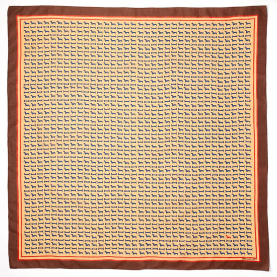 Olivia Square Scarf Dachshund Print Scarf