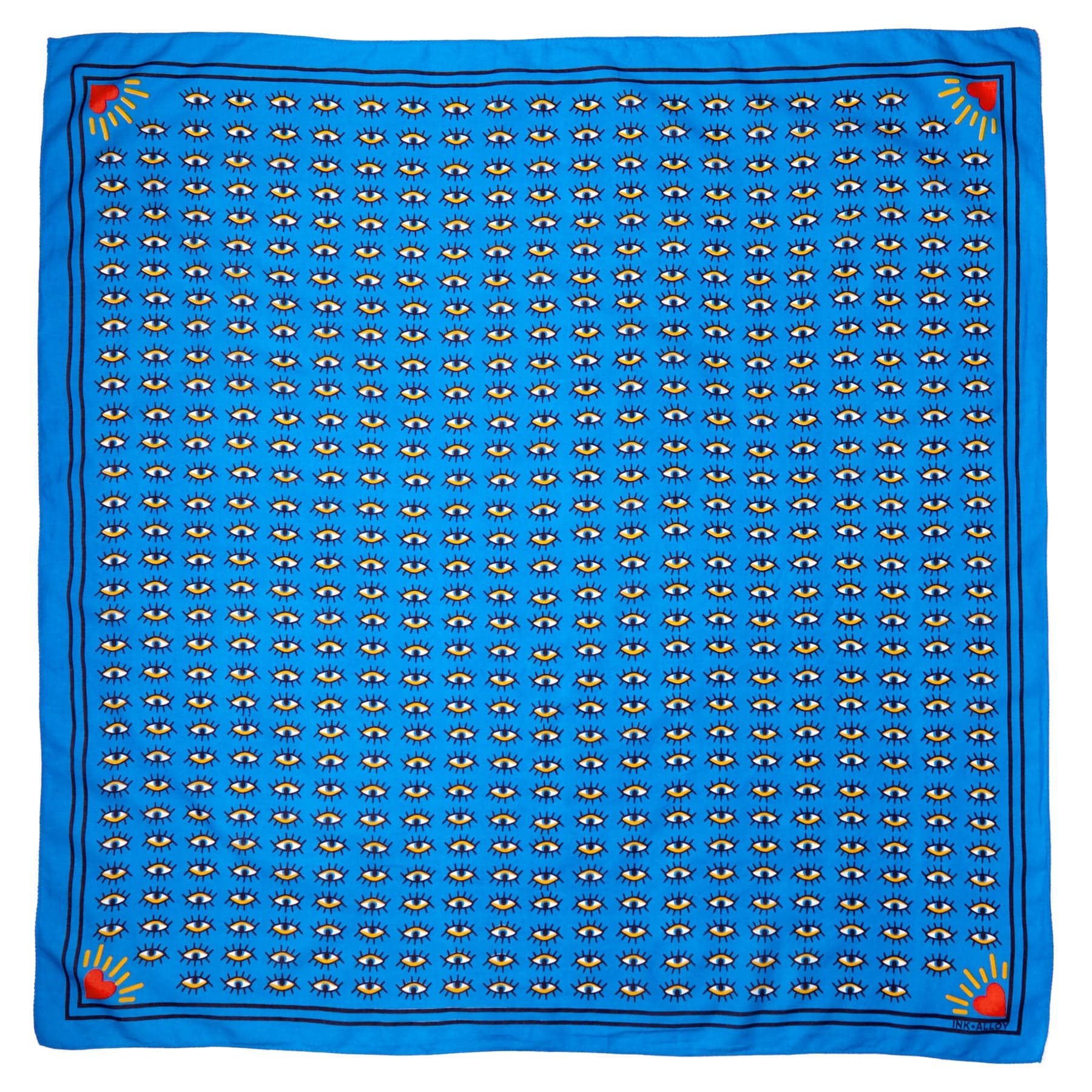 Olivia Square Scarf Evil Eye Print Scarf