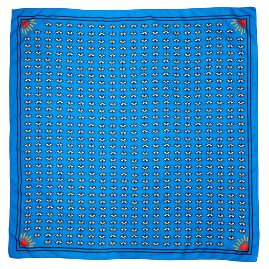 Olivia Square Scarf Evil Eye Print Scarf