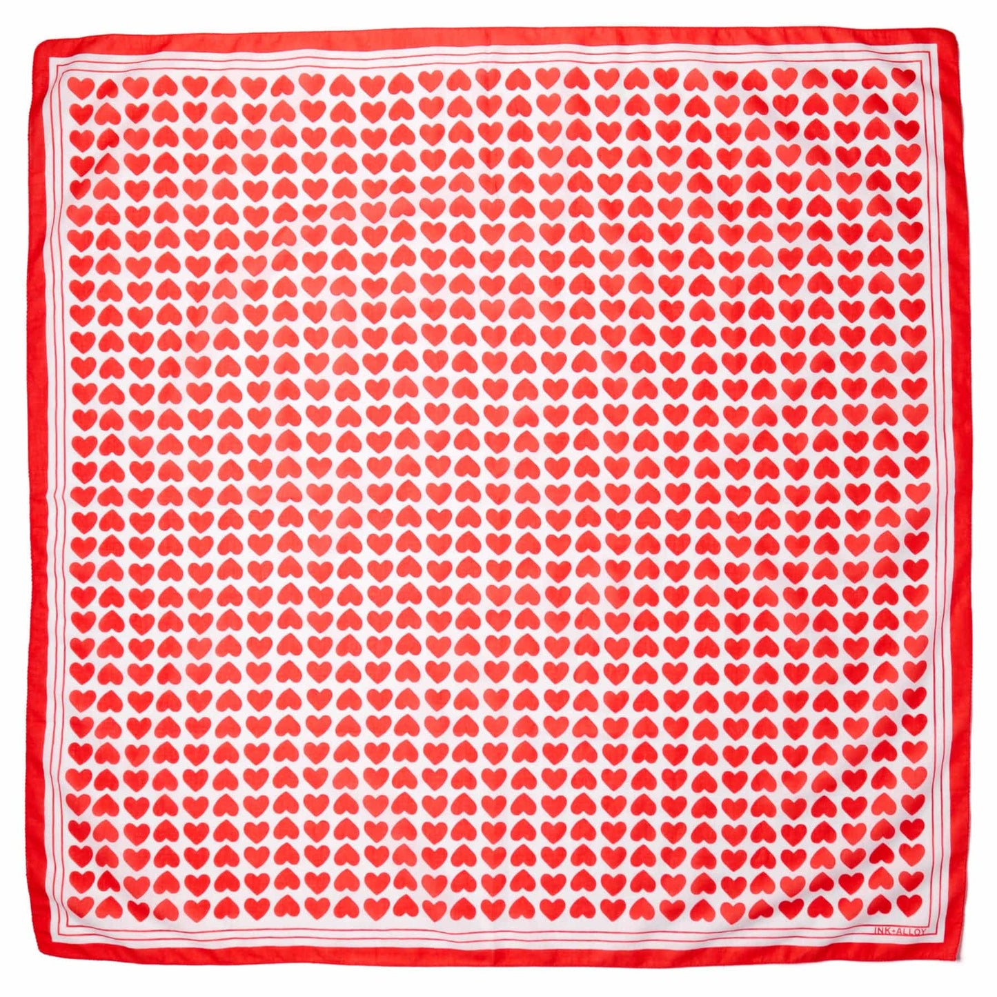 Olivia Square Scarf Heart Print Scarf