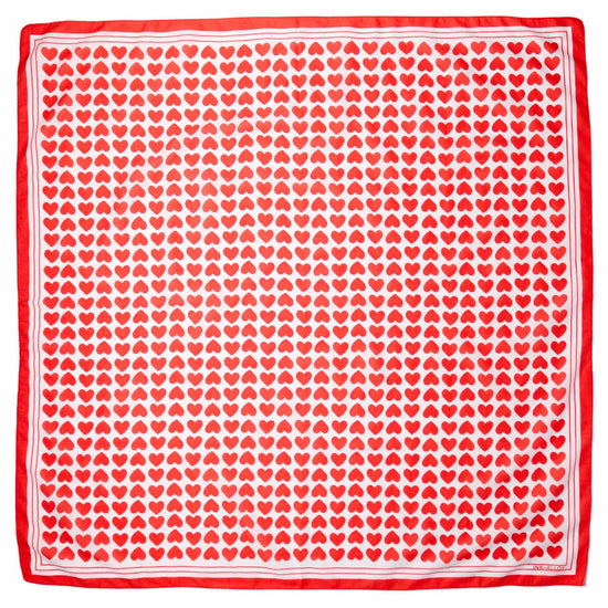 Olivia Square Scarf Heart Print Scarf