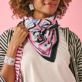 Olivia Square Scarf Mahjong Print 36x36 Scarf