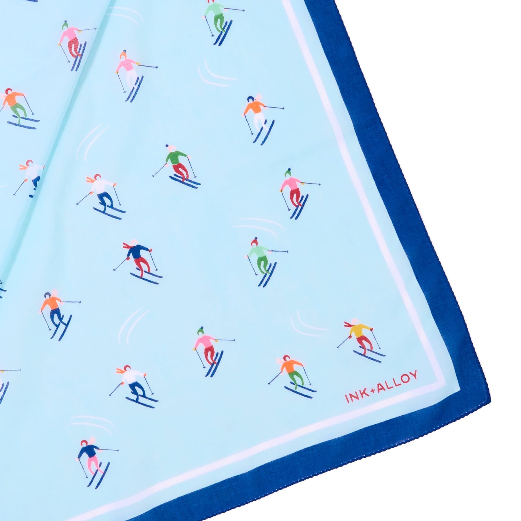 Olivia Square Scarf Skier Print 36x36 Scarf