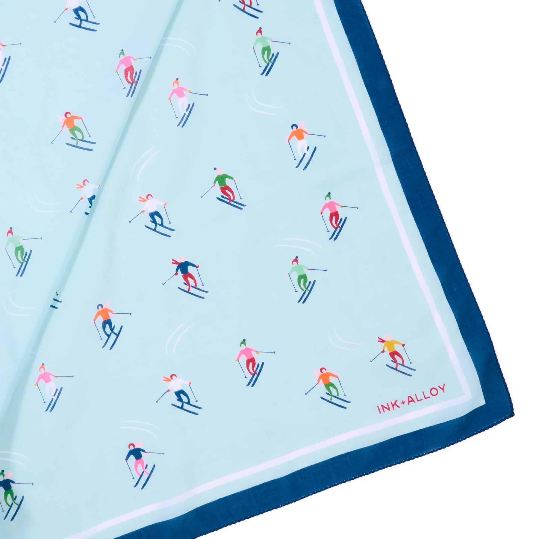 Olivia Square Scarf Skier Print 36x36 Scarf