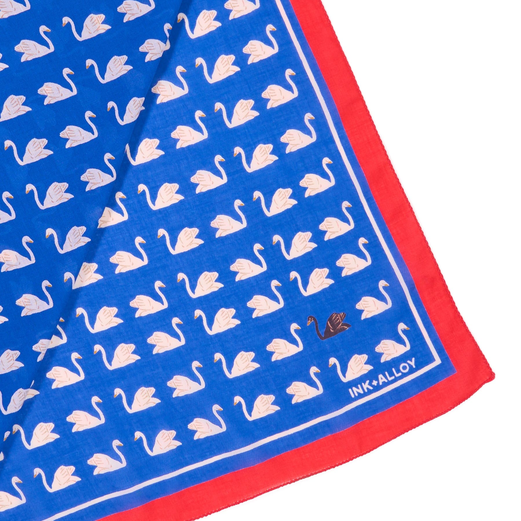 Olivia Square Scarf Swan Print 36x36 Scarf