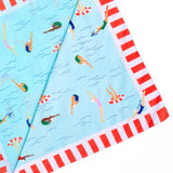 Olivia Square Scarf Swimmer Print Scarf