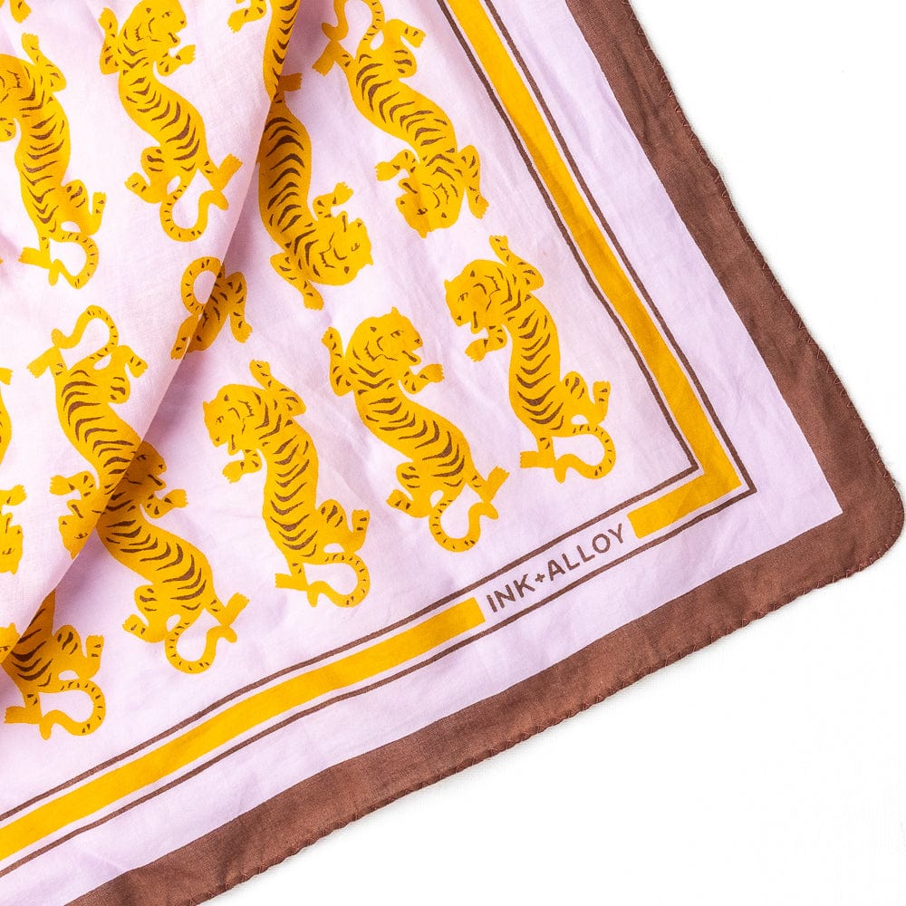 Olivia Square Scarf Tiger Print Scarf