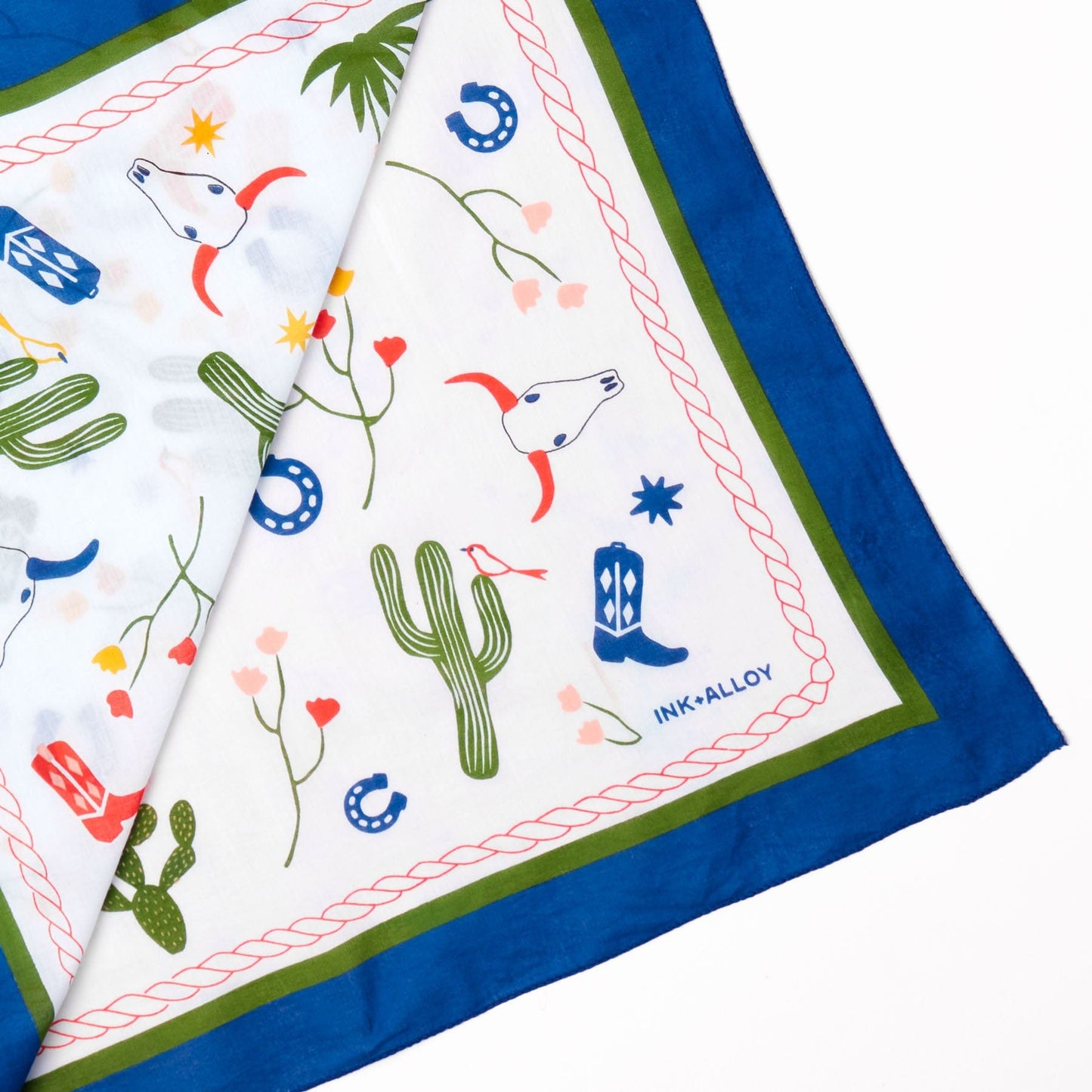 Olivia Square Scarf Western Print Scarf