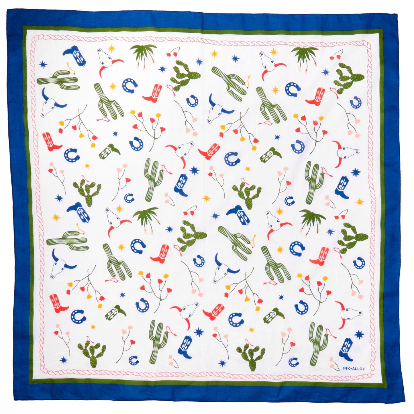 Olivia Square Scarf Western Print Scarf