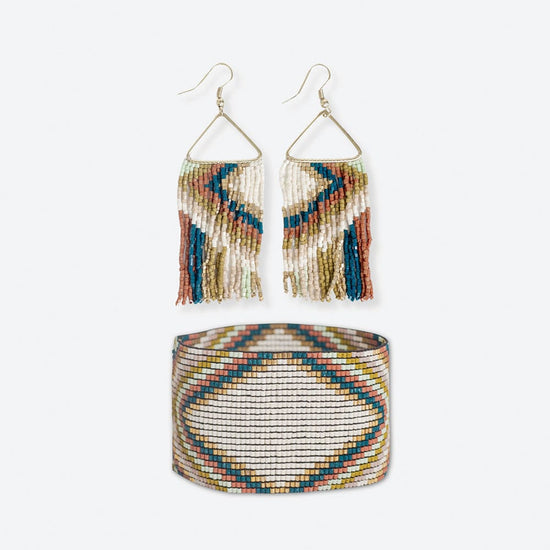 Paige + Brooklyn Beaded Earrings And Bracelet Set Desert Gift Set