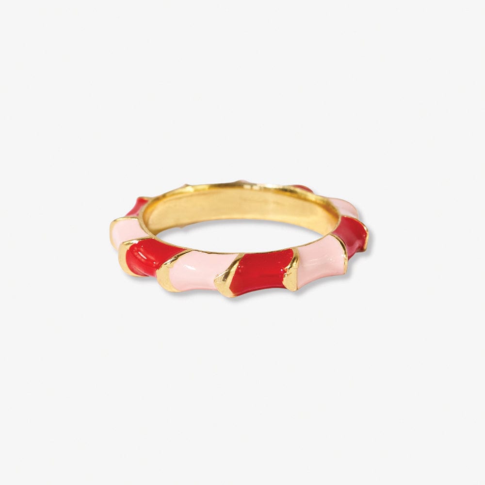 Paisley Twisted Coloblock Enamel Ring Red/Blush Red/Blush- Size 7 RING