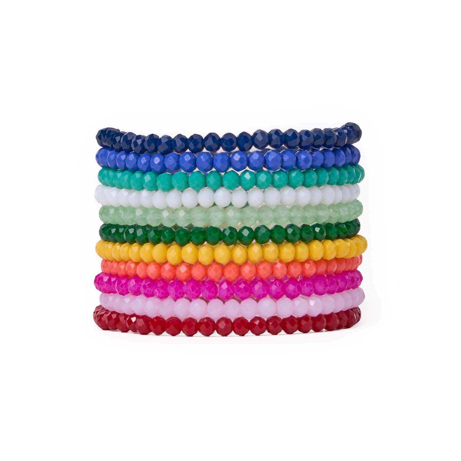 Patsy Crystal Stretch Bracelet Stack Set of 11 Rainbow Bracelet