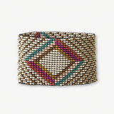 Penelope Diamonds Beaded Stretch Bracelet Muted Rainbow Bracelet