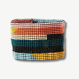 Penelope Horizontal Stripe Beaded Stretch Bracelet Rainbow Bracelet
