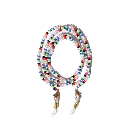 Load image into Gallery viewer, Polly Confetti With Pearls Beaded Eyeglass Chain Rio
