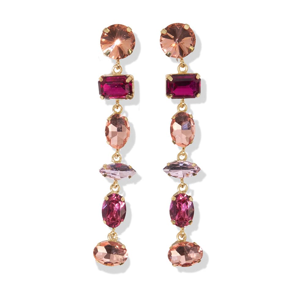 Portia Ombre Dangle Earrings Pink