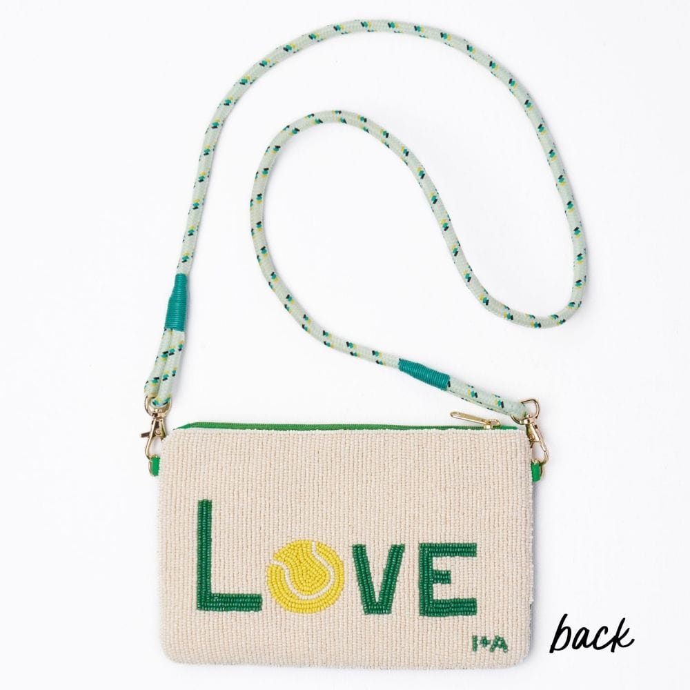 PREORDER - Leila Tennis Seed Bead Clutch With Strap Bag