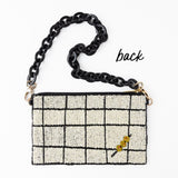 PREORDER SHIP DATE EST NOV. 22ND Elenor Martini + Caviar Beaded Bag Clutch