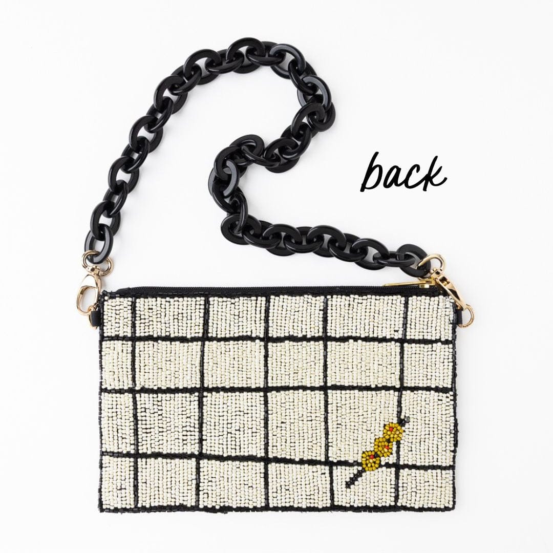 PREORDER SHIP DATE EST NOV. 22ND Elenor Martini + Caviar Beaded Bag Clutch