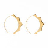 Quinn Sun Threader Earrings Brass Threader