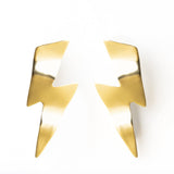 Rebecca Lightening Bolt Wavey Earring Brass Earrings