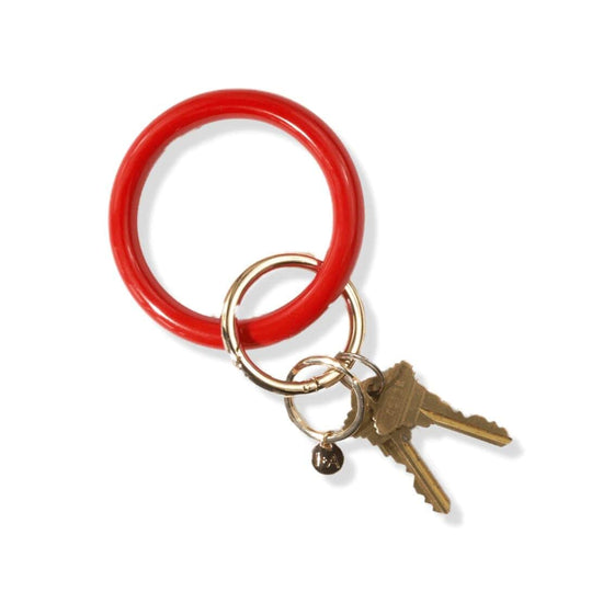 INK+ALLOY Red Simple Resin Bangle Key Ring - Red